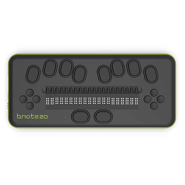 Braille display b.note for the blind 20 or 40 cells 8 points